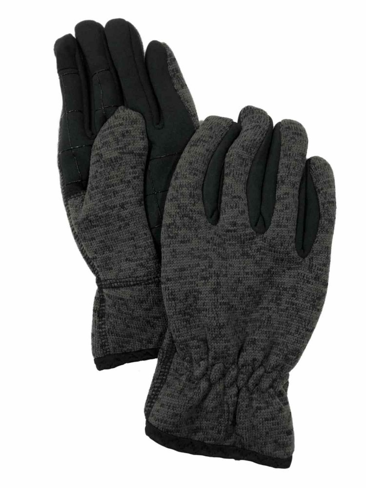 Levis Mens Gray Knit Intellitouch Text & Tech Touchscreen Gloves