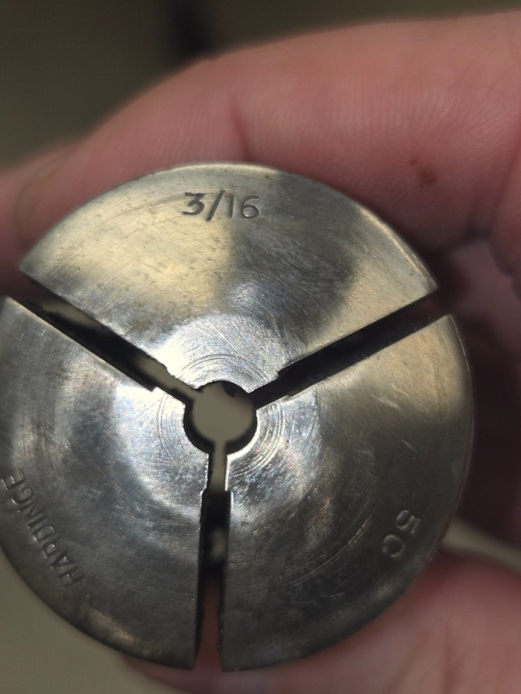 Hardinge - 5C Collet 3/16" Round w/External threads - Good condition