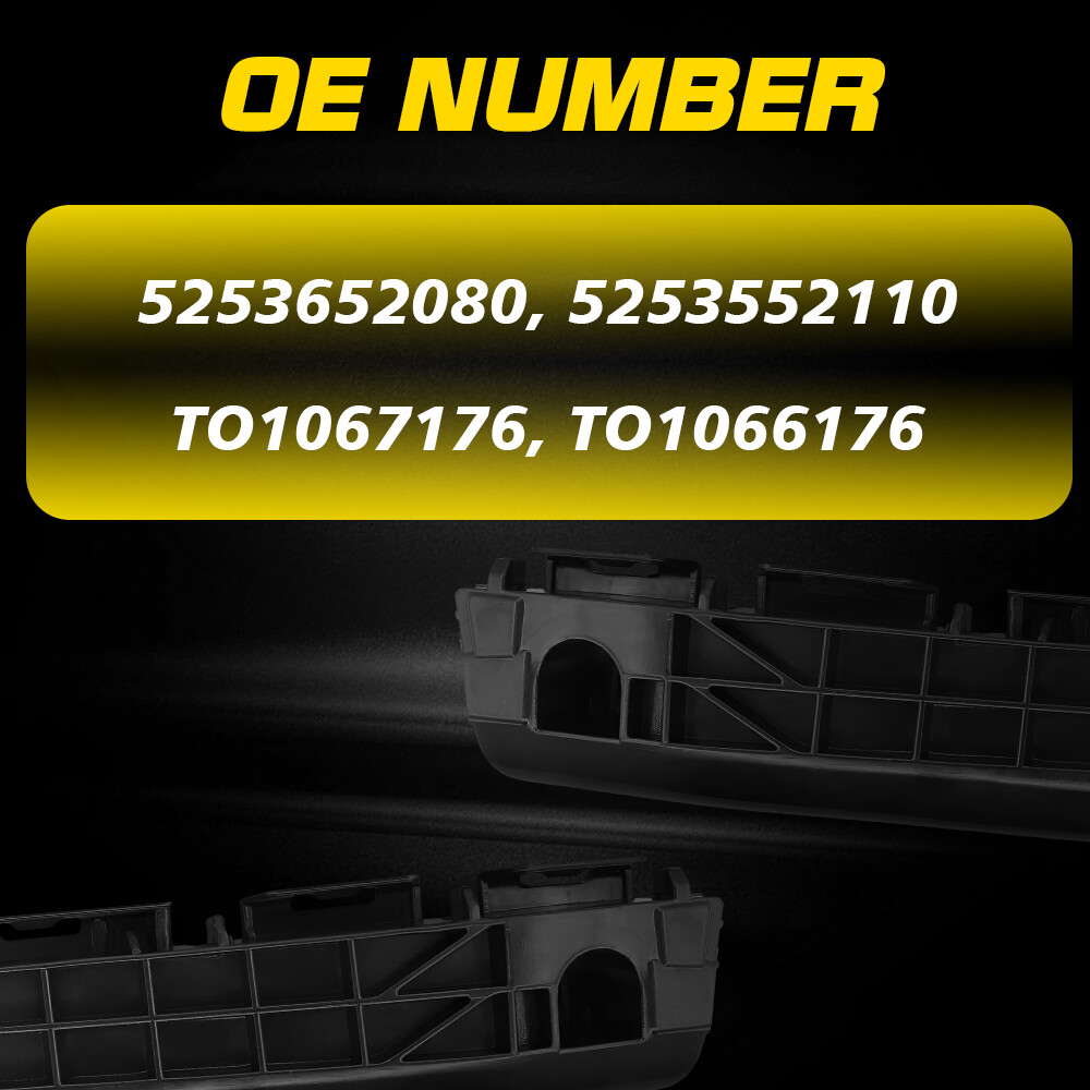 Fit For 2012-2014 Toyota Yaris Hatchback Front Bumper Bracket Right & Left Pair