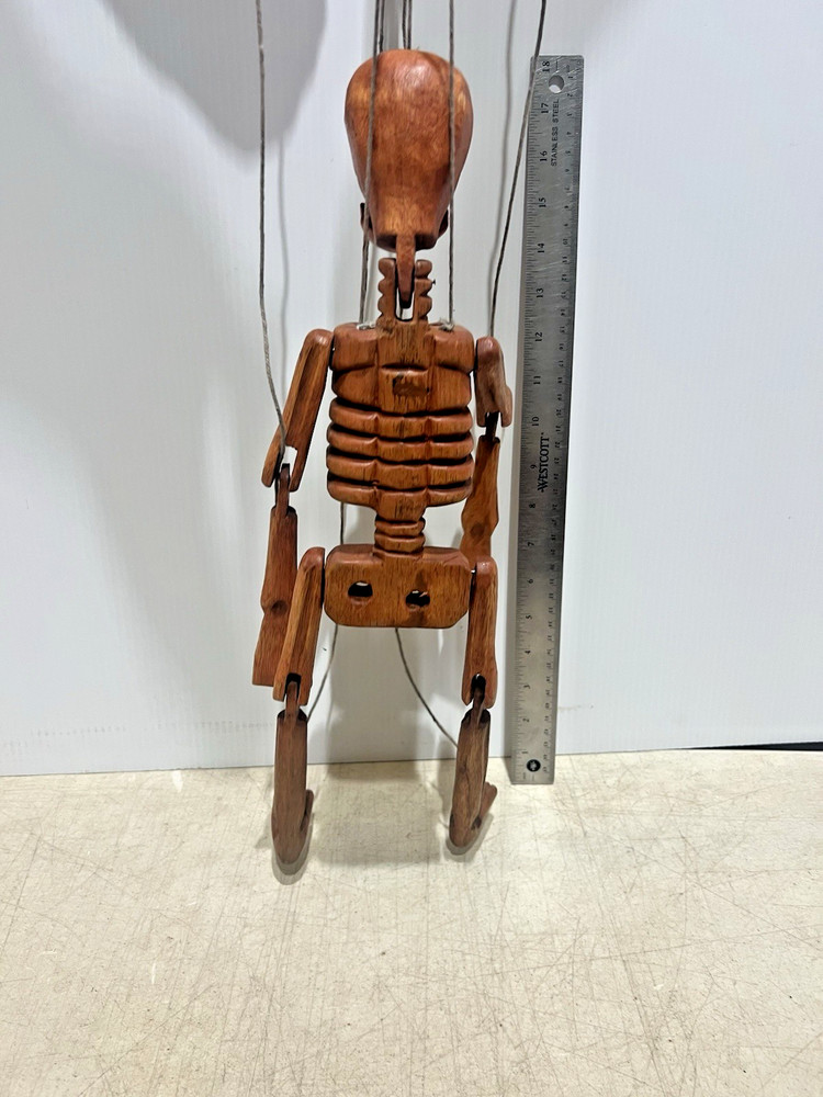 Marionette Skeleton - Handmade Original Puppet 16" 28" overall