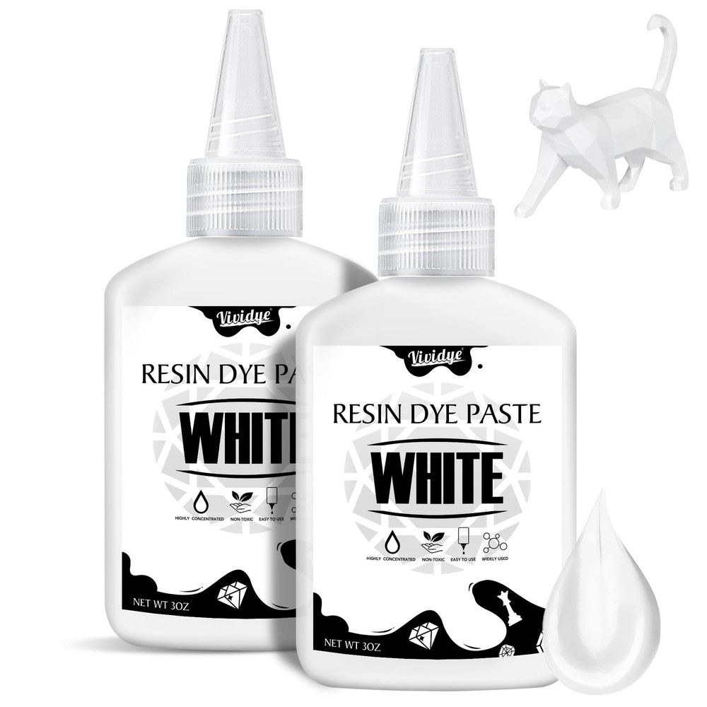 White Epoxy Resin Pigment Paste, 6oz High Concentrated