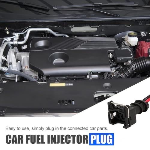 Automobile Fuel Injector Connector, Standard Specification Injector 4 PCS Black