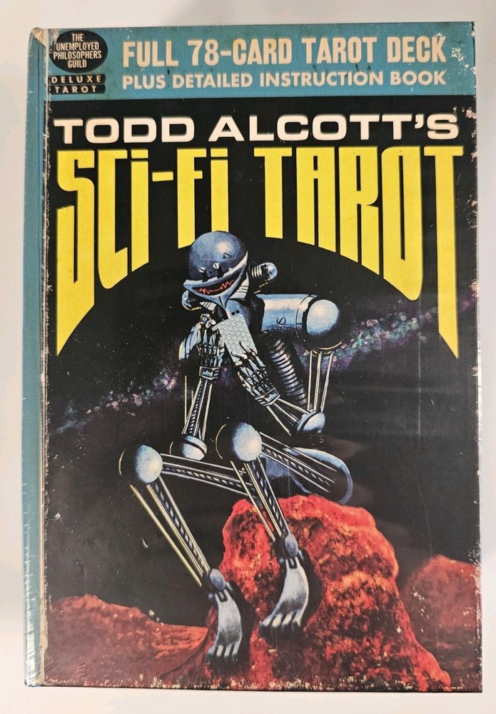 Todd Alcott’s Sci-Fi Tarot ~ 78-Card Deck + Guidebook ~ Retro Sci-Fi Art 2024