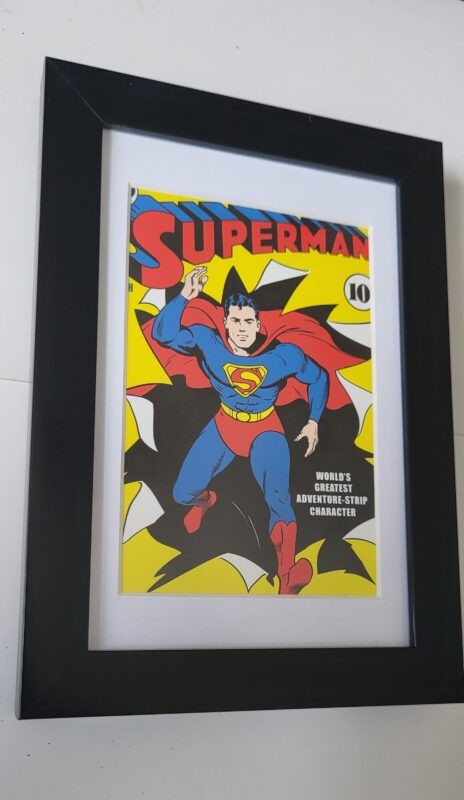 DC Comics Postcard #79 FRAMED Superman 9 Cover 1941 Joe Shuster