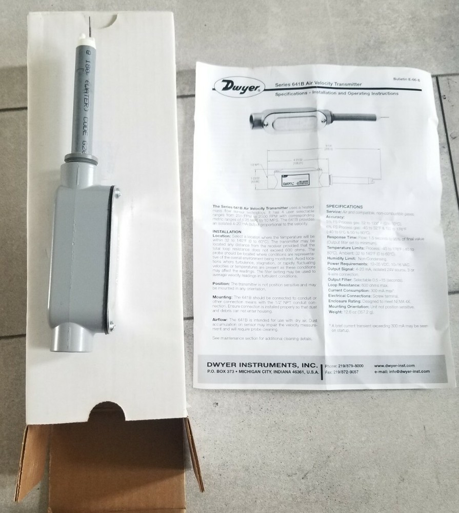 Dwyer 641B-4 Air Velocity Transmitter