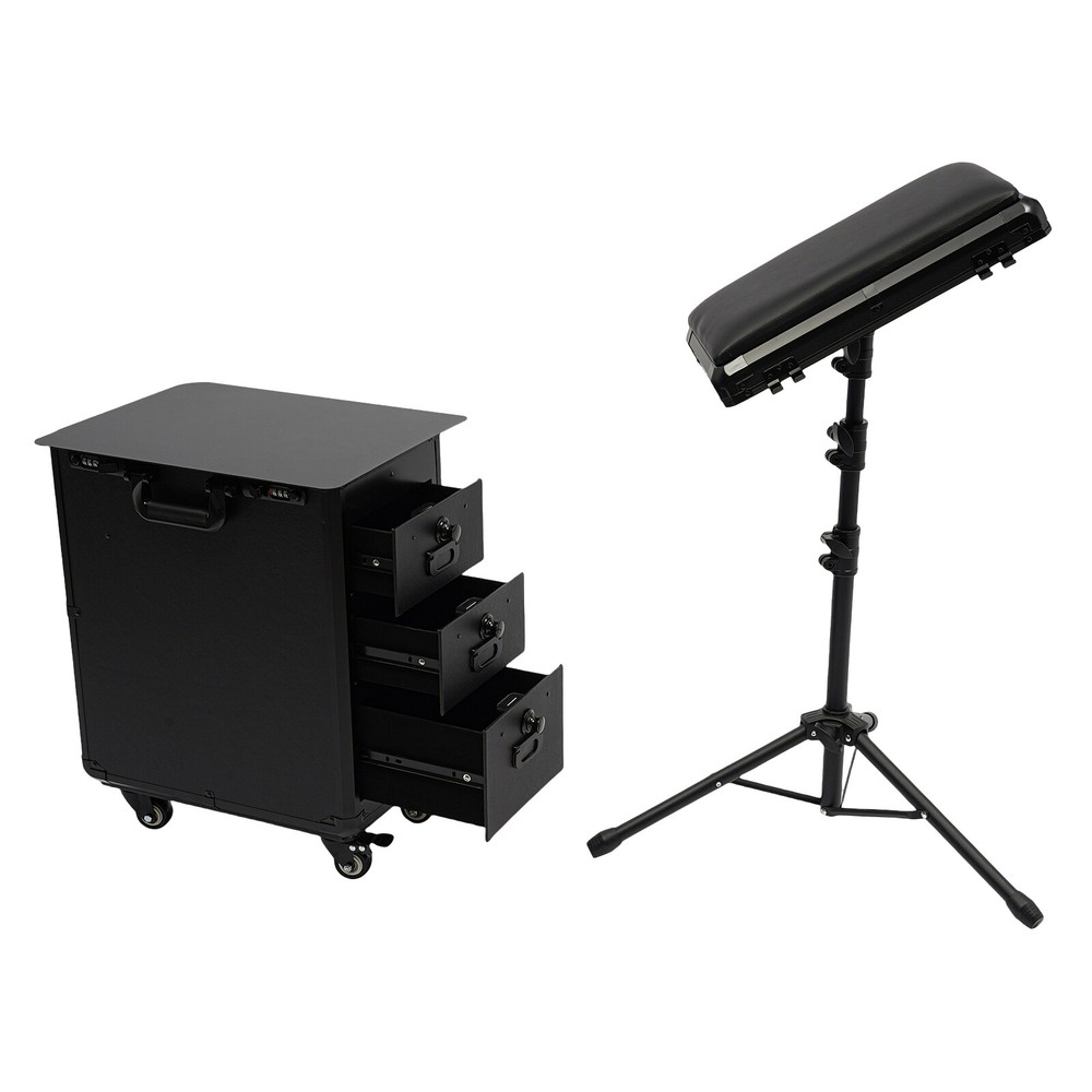 Rolling Makeup Case with Combination Lock Makeup Case with 4 Universal Wheels