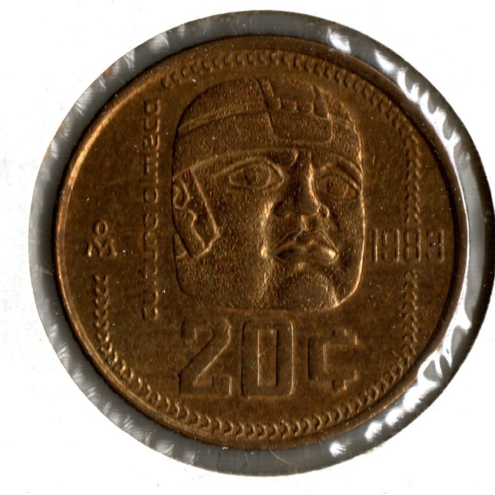 Coin Mexico 20 Centavos 1983 KM491