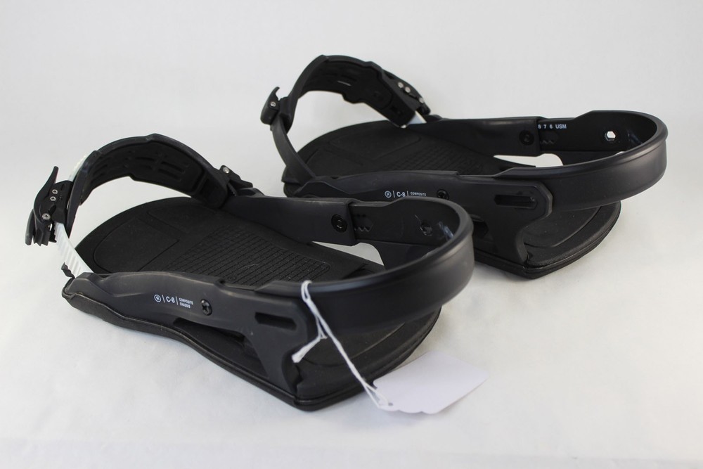 Ride C-8 Snowboard Binding Baseplate Set Size Medium Black with Toe Straps