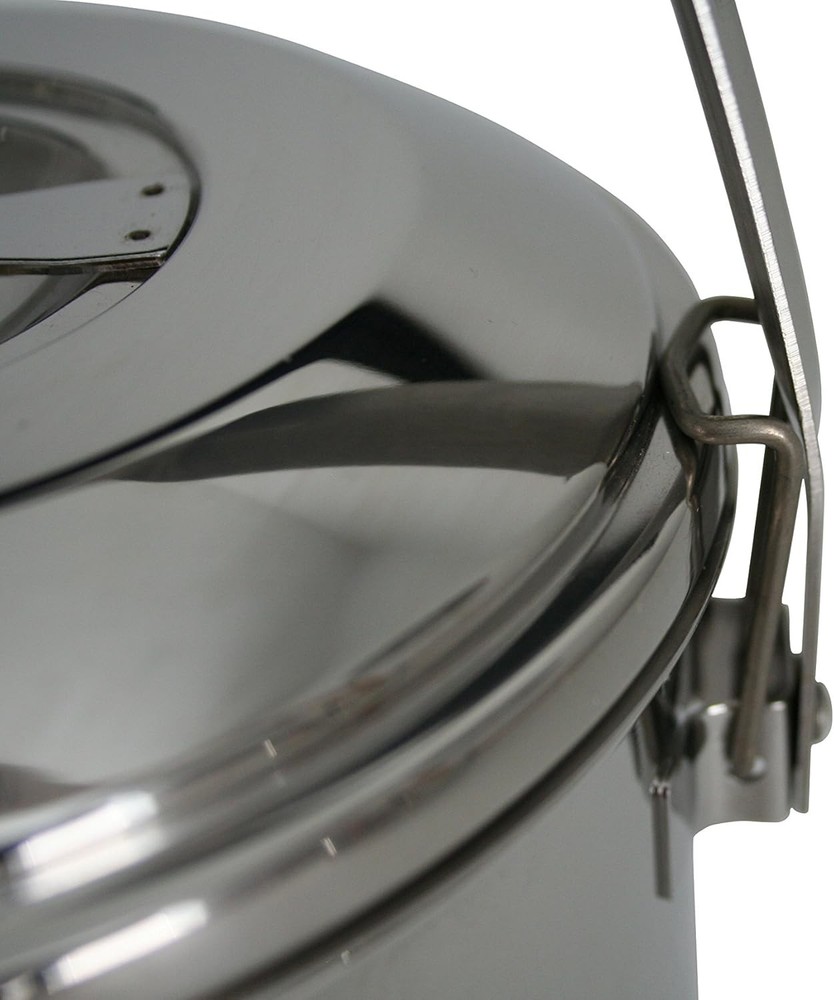 Stainless Steel Zebra Loop Handle Pots w/ Locking Lid - Allows Stacking Together