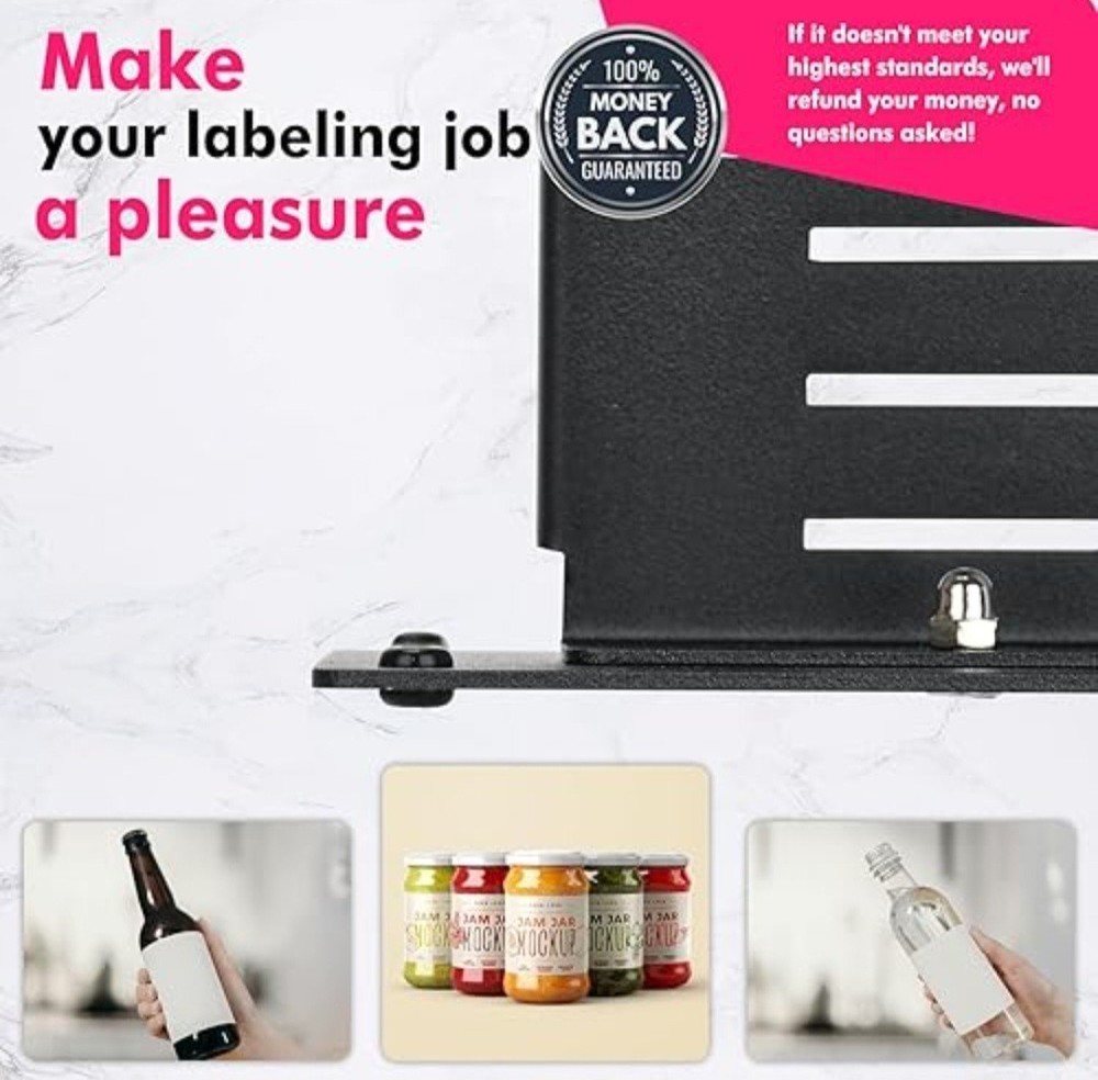 TOPOWN Precise Label Applicator Metal for Bottles and Jars