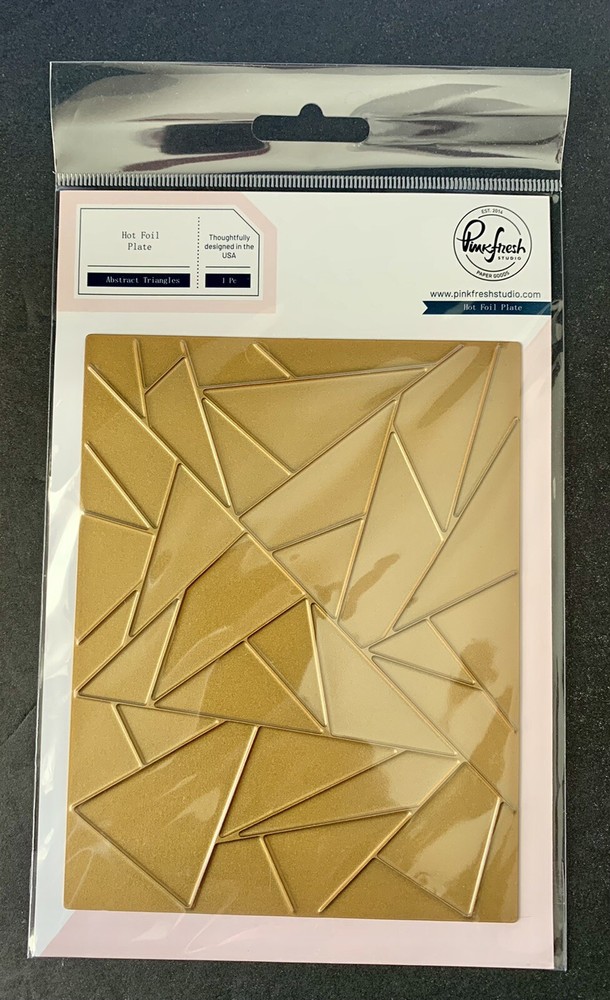 PINKFRESH STUDIO - HOT FOIL PLATE - ABSTRACT TRIANGLES - brand new