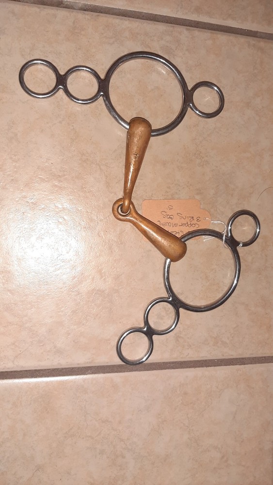 Korsteel Three Ring Gag Copper Snaffle 5"