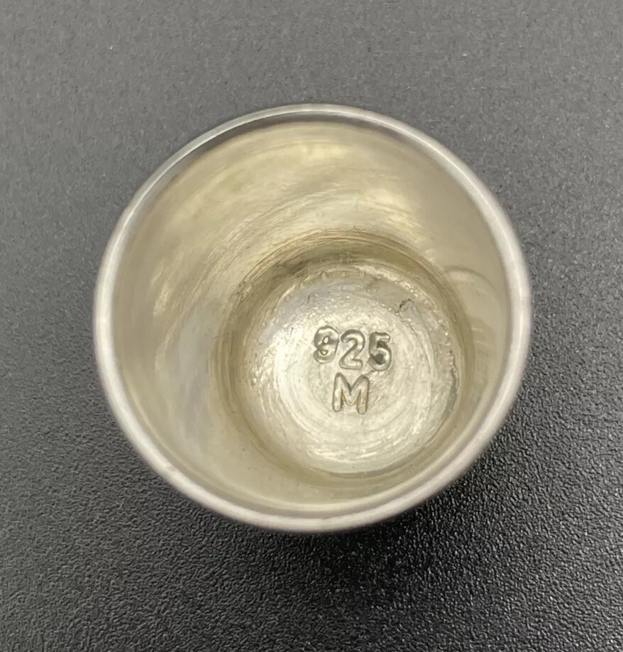 Sterling Silver & Guilloche Enamel Thimble Rose Decorations Great Condition