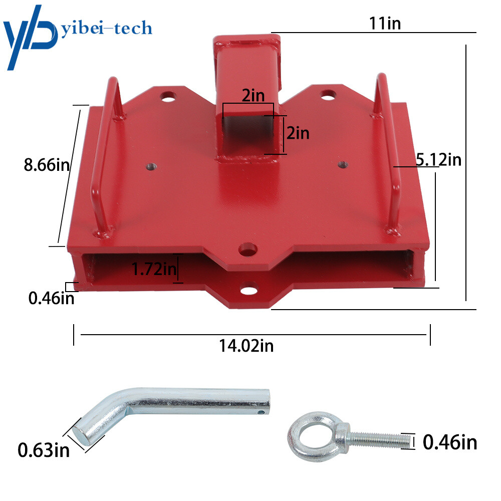 For Dual Pallet Fork 2'' Forklift Trailer Hitch Receiver Tow Hitch Attachments