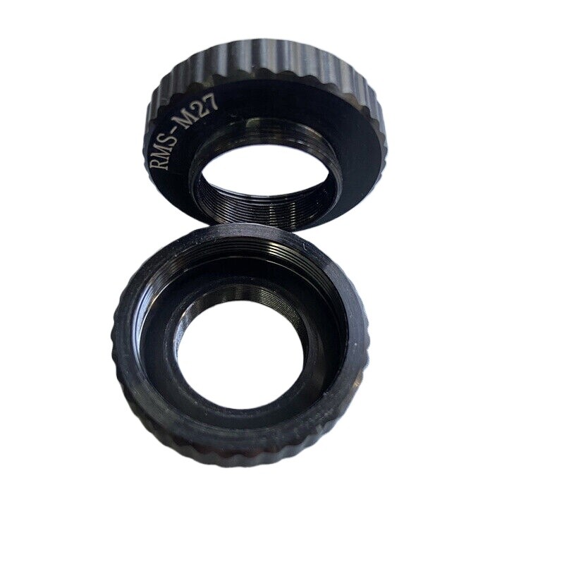 2PC Microscope Objective Lenses Adapter Ring RMS to M27 Objective Extension Ring