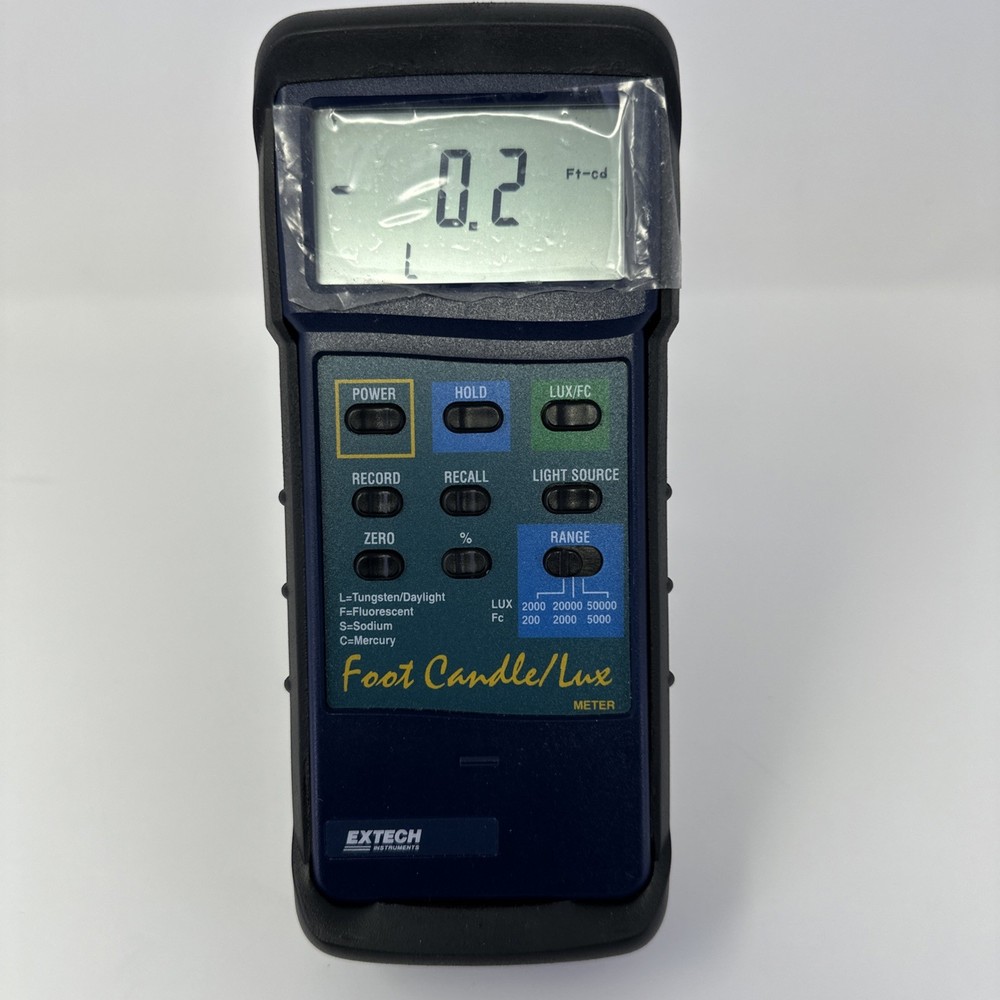 Extech 407026 Heavy Duty Foot Candle Lux Light Meter