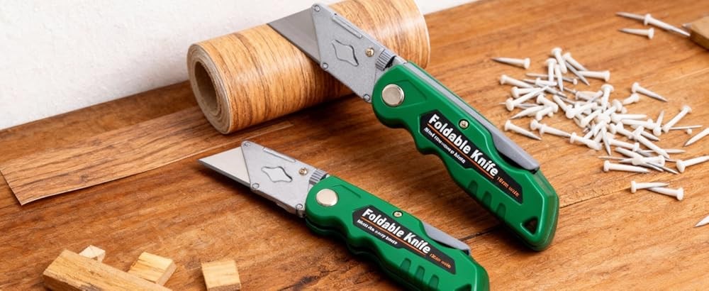 Heavy Duty Folding Box Cutter Set Replacement Blades, Profal Utility