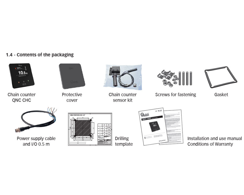 Quick QNC CHC bridge chain counter for windlass
