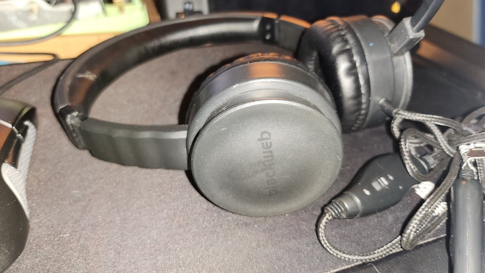 Blackweb On Ear USB Headset And Microphone Computer PC Gaming Headset