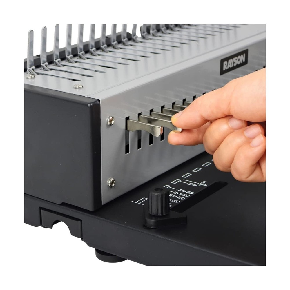 Rayson SD-1501A21 Binding Machine with Combs Set - 21 Hole / 200 Sheets Comb ...