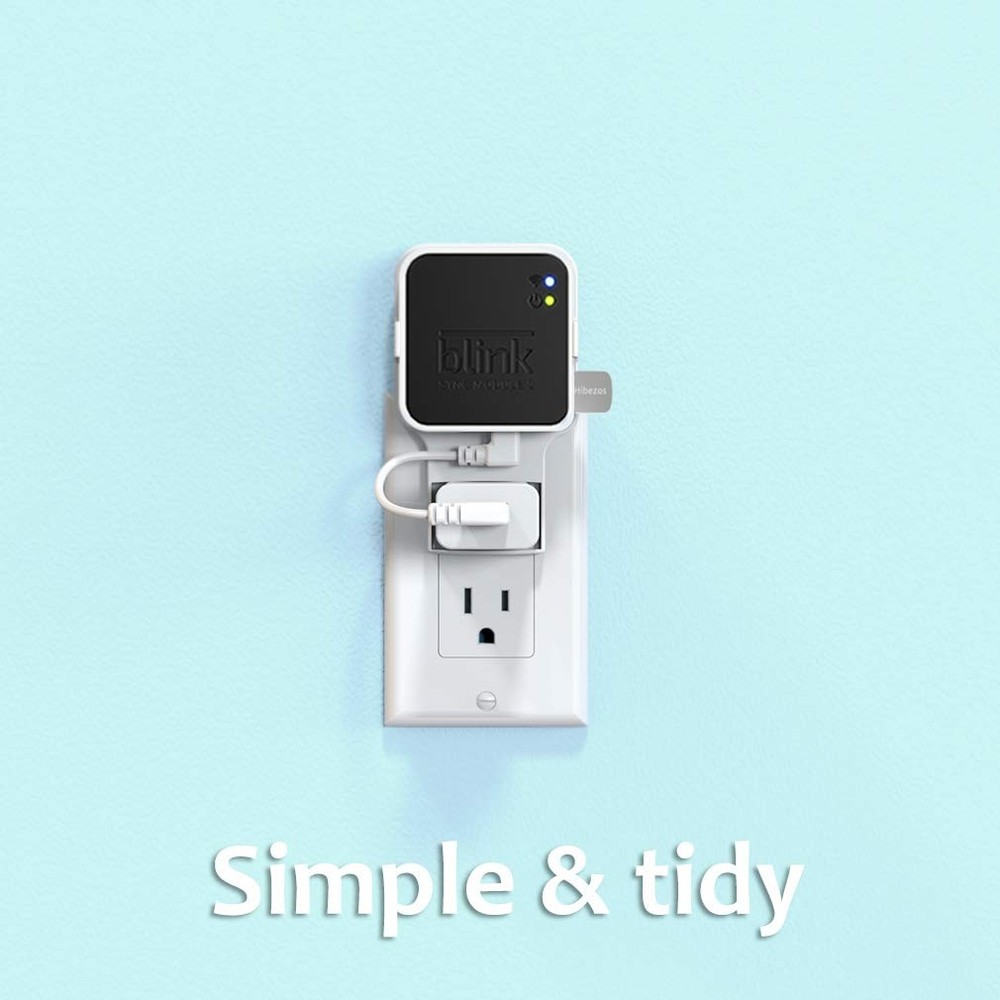 256GB USB Flash Drive & Outlet Mount for Blink Sync Module 2 - Space Saving