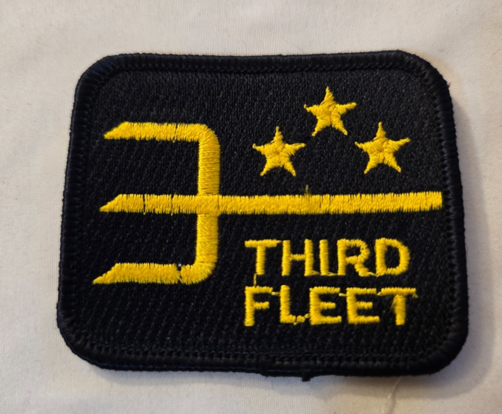 US Navy Third Fleet Yellow on Black Patch / 3rd