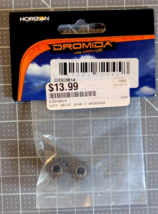 DIDC0814	Dromida Backbone Diff Drive Gears (2)