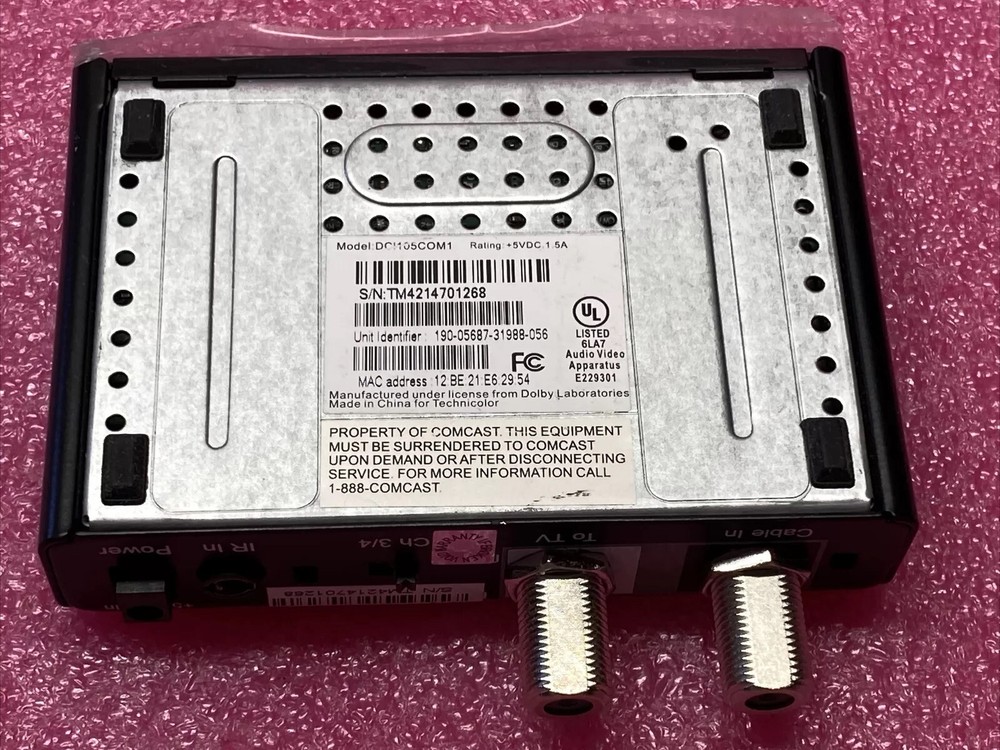 Xfinity Digital Transport Adapter DCI105COM1 NO AC Adapter