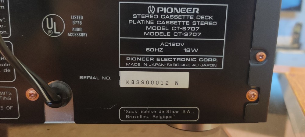 vintage cassette deck tested working