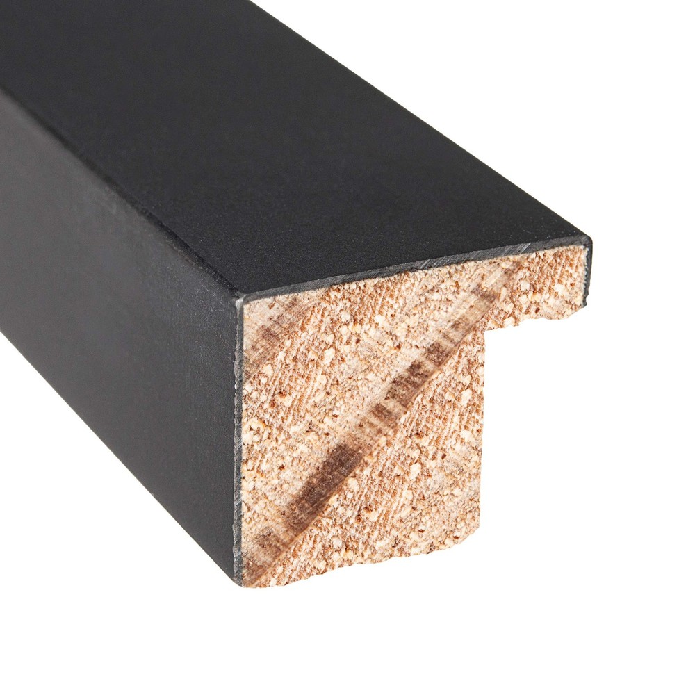 48x9 Frame Black Real Wood Picture Frame Width 0.75 inches | Interior Frame Dept