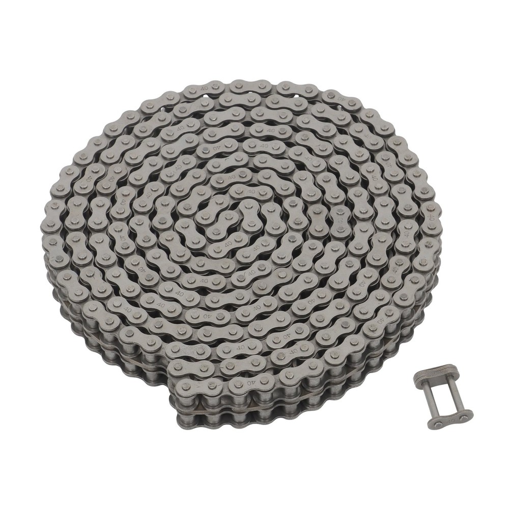 10 Feet #40-2 Double Strand Roller Chain Includes 2 Master Links