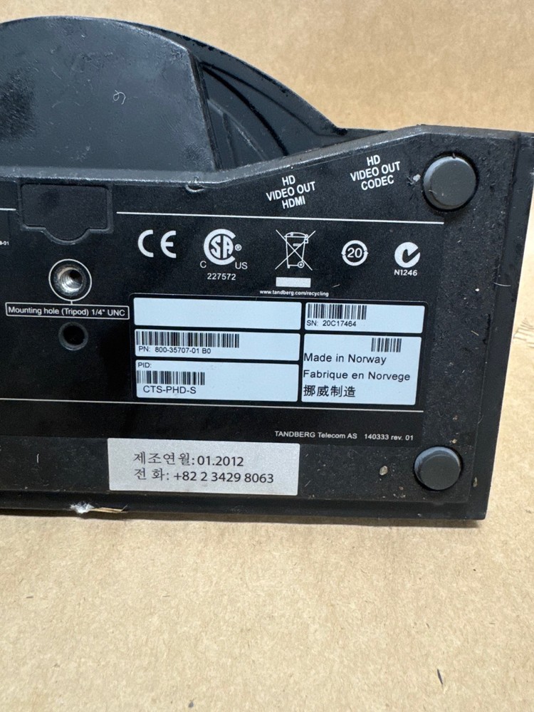 Tandberg TTC8-01 Precision High Definition Conferencing Camera