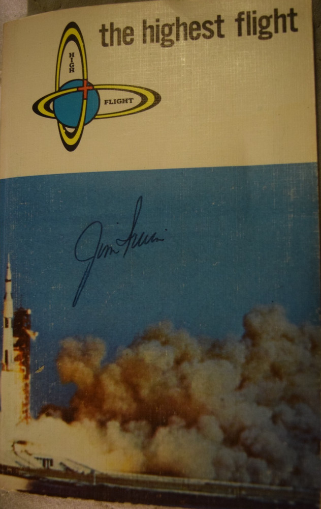 Jim Irwin astronaut Apollo 15 book signed (twice) The Highest Flight