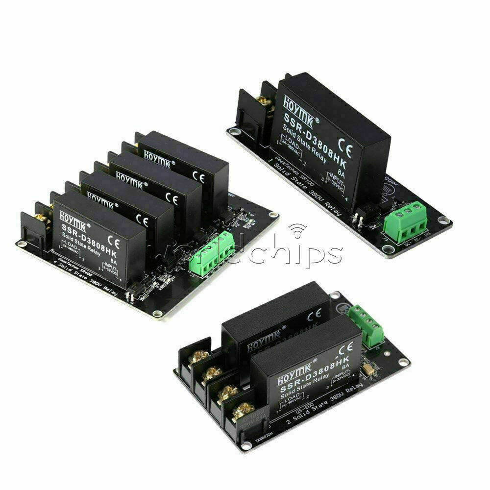 1/2/4 Channel 380V 8A Solid State Relay Board SSR Switch Controller Arduino