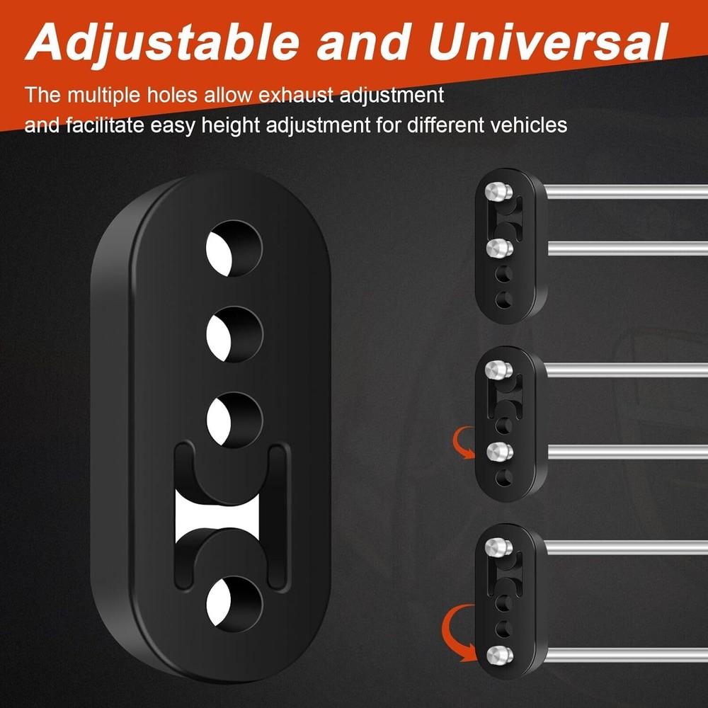4Pc Performance Polyurethane Rubber Exhaust Hangers Adjustable Muffler Universal