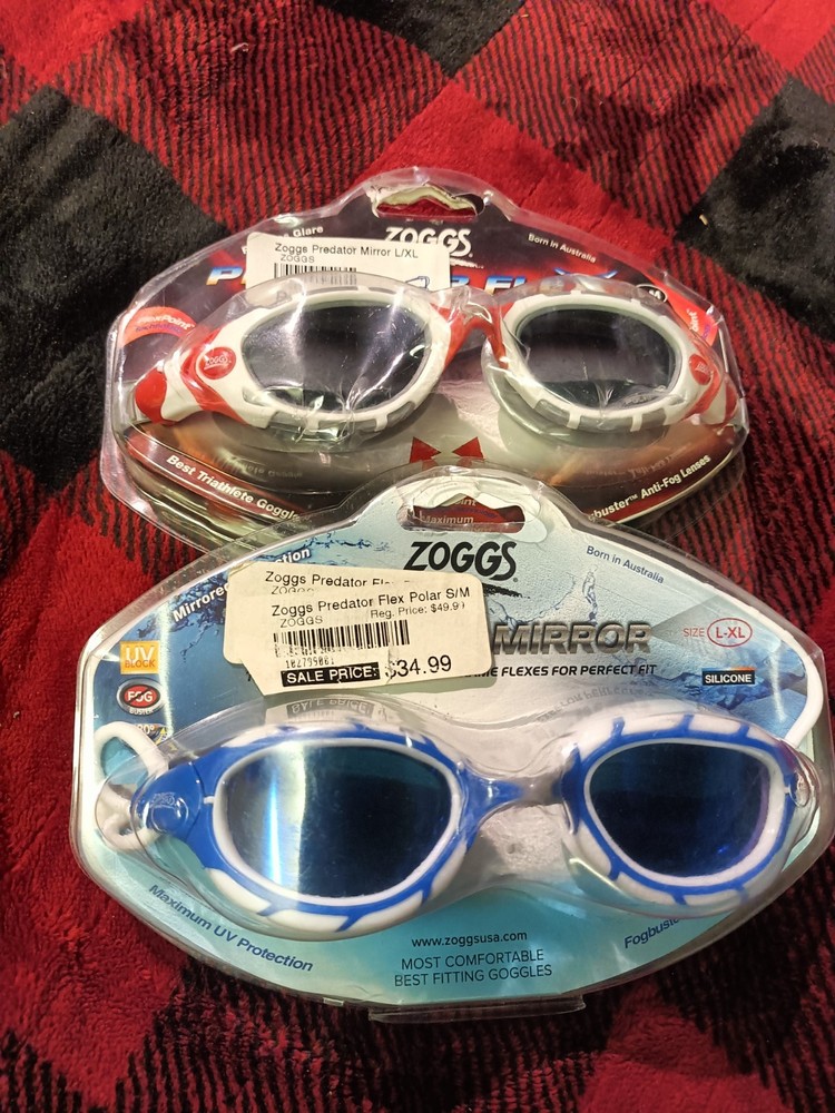 Zoggs Predator Flex Polarized swimming goggles Lot × 2 Medium & Large Bundle