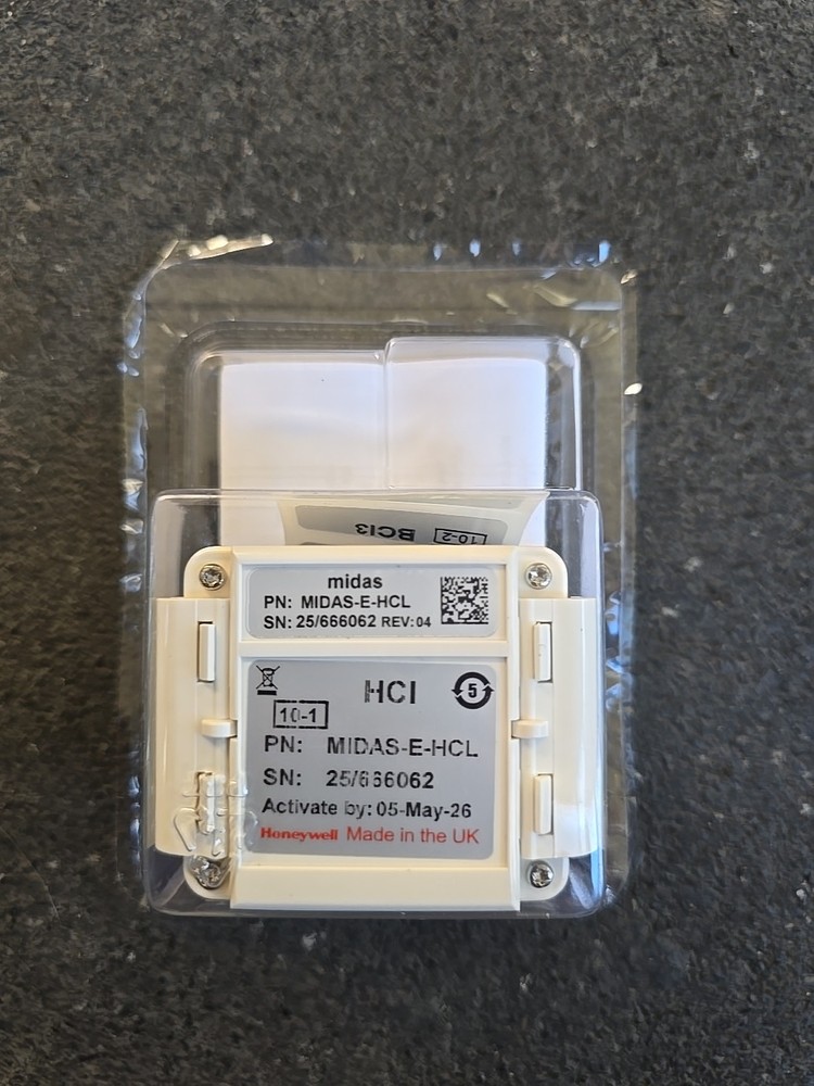 Honeywell - MIDAS E-HCL Sensor New, Non Expired