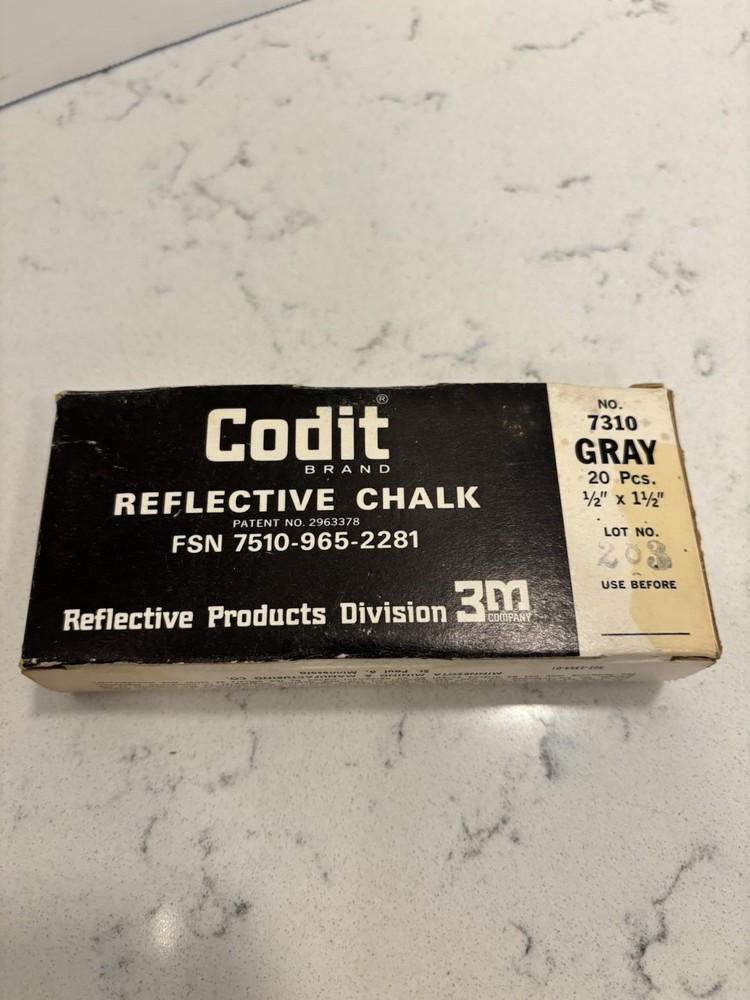 Codit Reflective Chalk Crime Scene Forensic Marking 3M Full Box 20