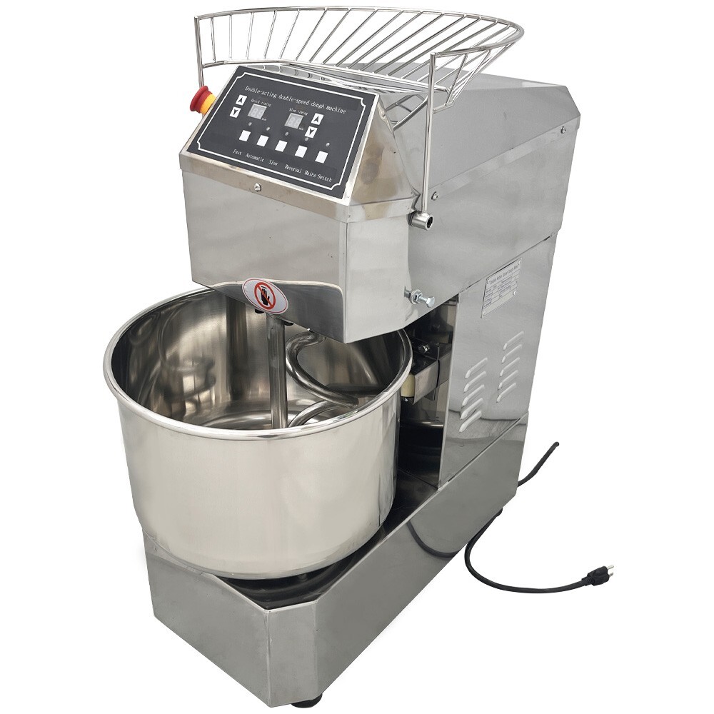 Variable Frequency Dough Mixer 20L Double Action Double Speed 110V Flour Mixing
