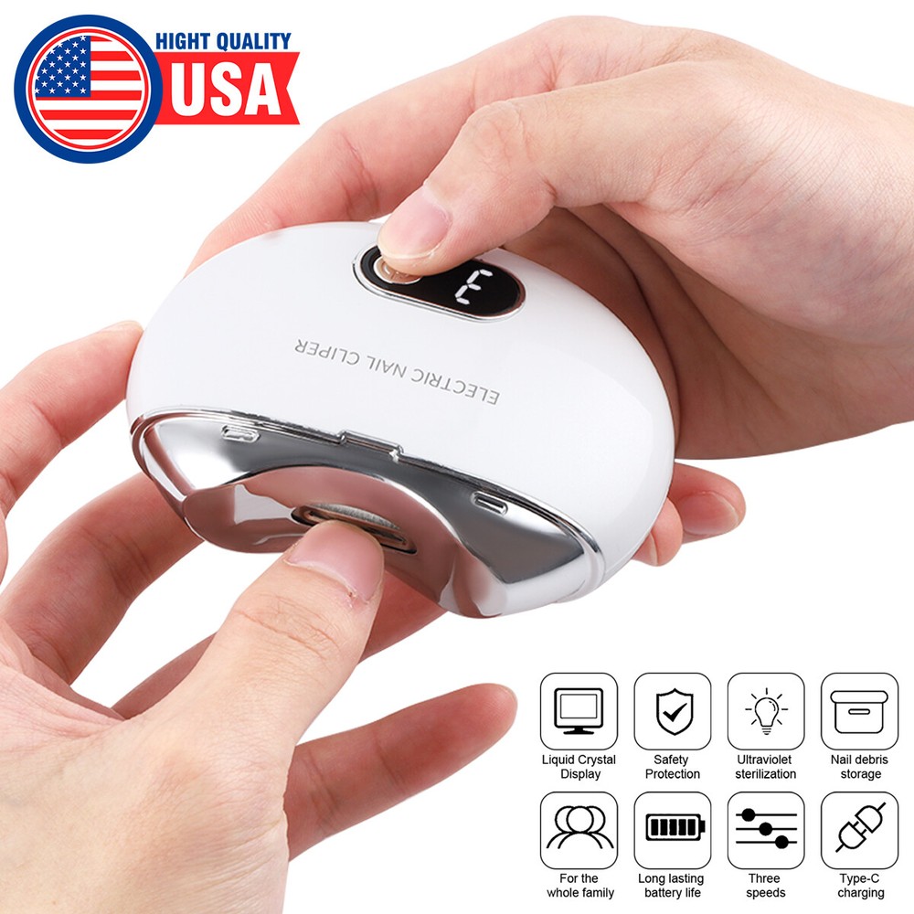 Electric Automatic Nail Clippers Nails Professional Cutter *US