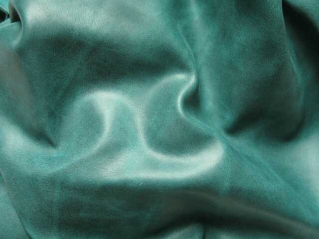 Leather Hides Antique Emerald Green