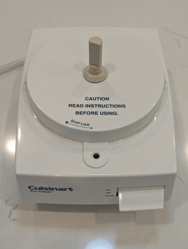 Cuisinart Pro Classic Food Processor White DLC-10S TX Motor Base Tested Working
