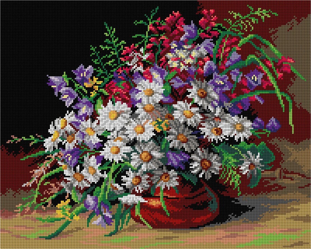 Needlepoint canvas for halfstitch without yarn  after Friedrich Meyer Rubriti...