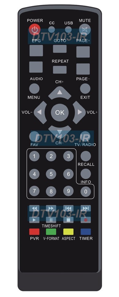New Replacement IR Remote For DTV103 Model Only