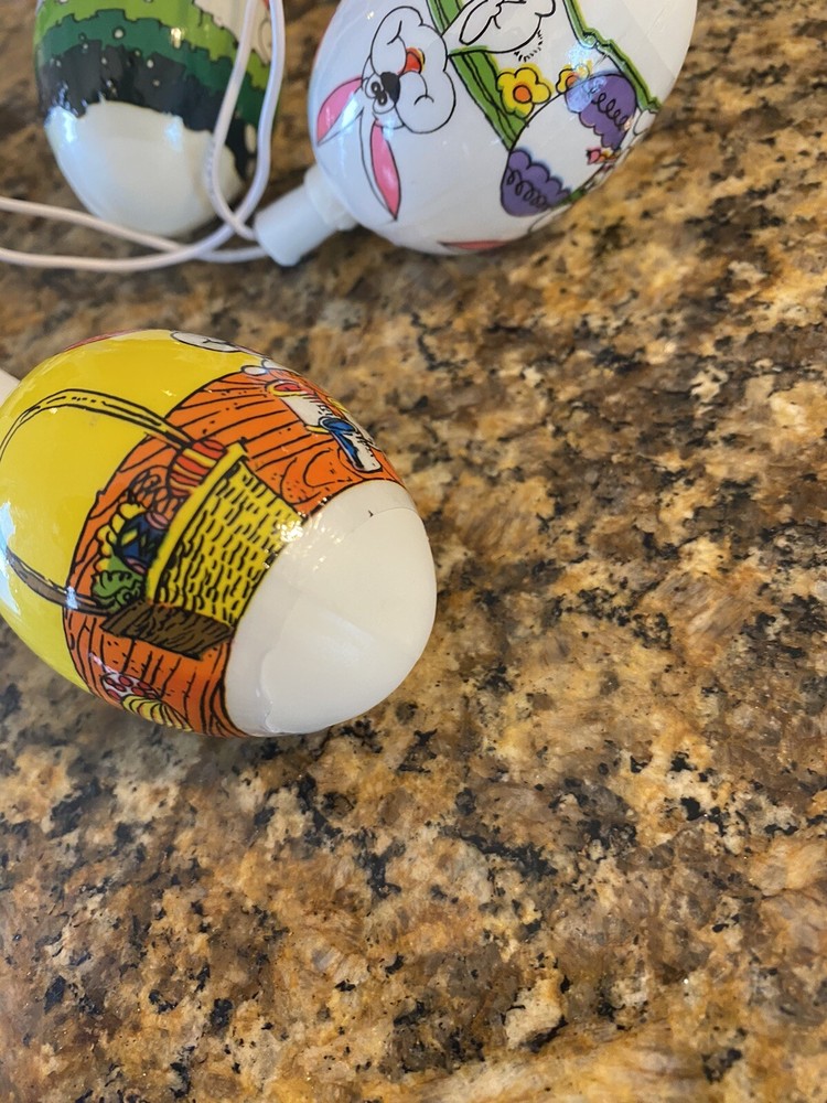 Easter Impressions 10 Decorative Lights Eggs String Lights Vintage (Working)