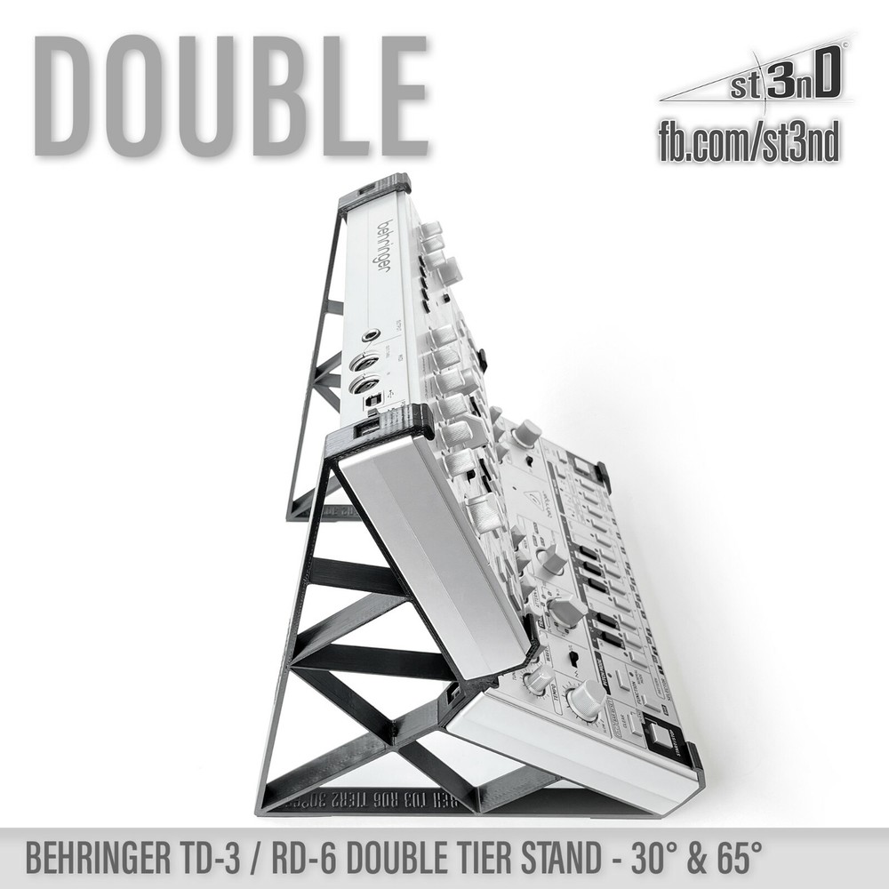 DOUBLE TIER STAND for BEHRINGER TD-3 RD-6 30° 65°