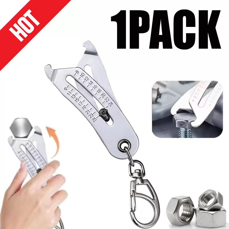 3/2PACK Precise Thread Size Checker Keychain Bolt Size Checker Keychain Manual