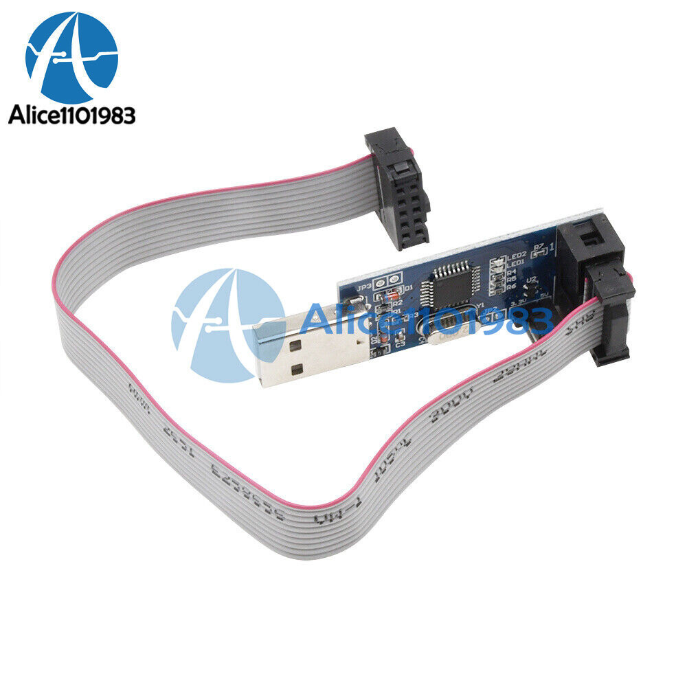 USBASP USBISP AVR Programmer USB+10 Pin Convert to Standard 6Pin Adapter Board