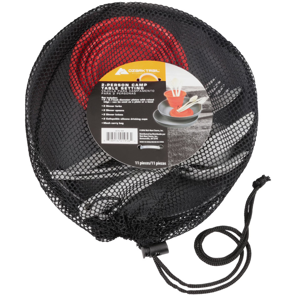 11-Piece Silicone Camping Mess Kit