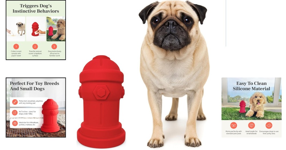 Small Dog Fire Hydrant 4x7 Inches - Perfect Potty Training Solution for Pets
